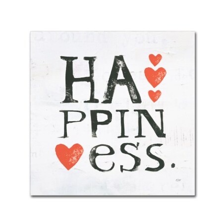 Trademark Fine Art Kellie Day 'Happiness' Canvas Art, 14x14 WAP0369-C1414GG